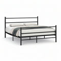 Cama de Casal 140 x 190 cm em Aço Preto