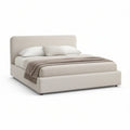 Cama de Casal Estofada Bege 160 x 200 cm
