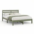 Estrutura de Cama de Casal em Aço Verde-oliva para Colchão 160 x 200 cm